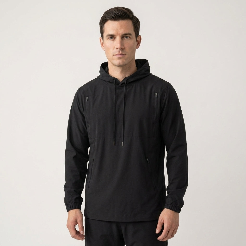 STR-8 Jacket photoshoot image showing the built-in arm support pocket